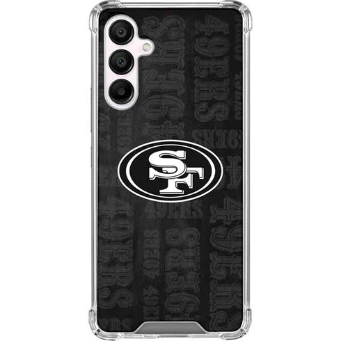NFL San Franciso 49ers Black & White Galaxy A16 5G Clear Case