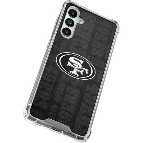 NFL San Franciso 49ers Black & White Galaxy A16 5G Clear Case