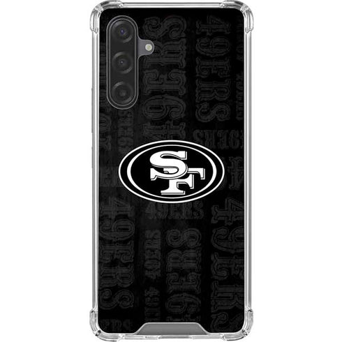 NFL San Franciso 49ers Black & White Galaxy A17 Clear Case