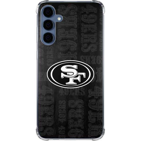 NFL San Franciso 49ers Black & White Galaxy A35 5G Clear Case