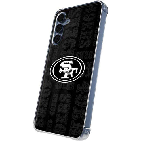 NFL San Franciso 49ers Black & White Galaxy A35 5G Clear Case