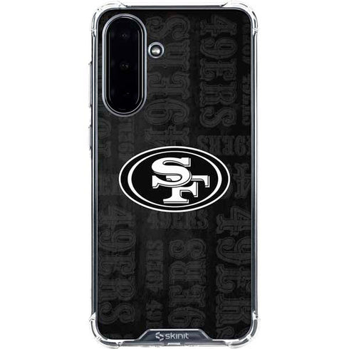 NFL San Franciso 49ers Black & White Galaxy A36 5G Clear Case