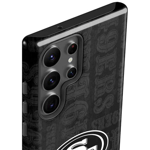 NFL San Franciso 49ers Black & White Galaxy S23 Ultra Pro Case