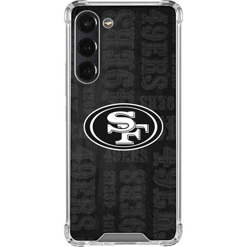 NFL San Franciso 49ers Black & White Galaxy S24 FE Clear Case