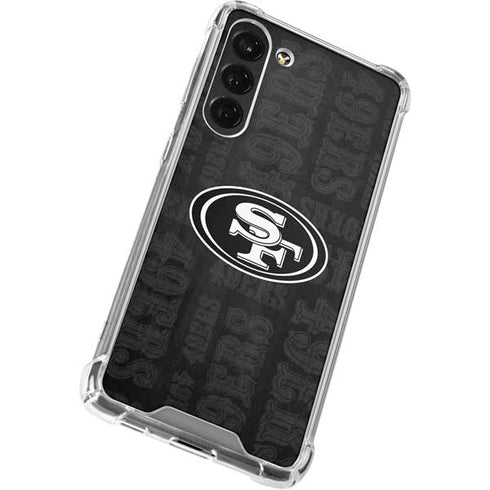 NFL San Franciso 49ers Black & White Galaxy S24 FE Clear Case