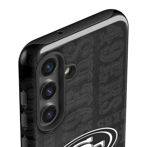 NFL San Franciso 49ers Black & White Galaxy S25 Impact Case