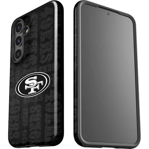 NFL San Franciso 49ers Black & White Galaxy S25 Impact Case