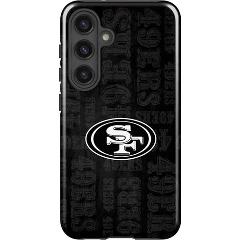 NFL San Franciso 49ers Black & White Galaxy S25 Plus Impact Case