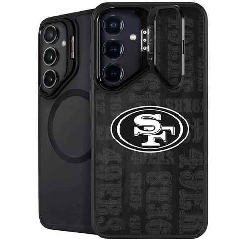 NFL San Franciso 49ers Black & White Galaxy S24 Plus Kickstand Case