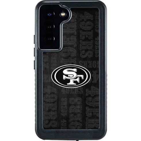 NFL San Franciso 49ers Black & White Galaxy S24 Plus Waterproof Case