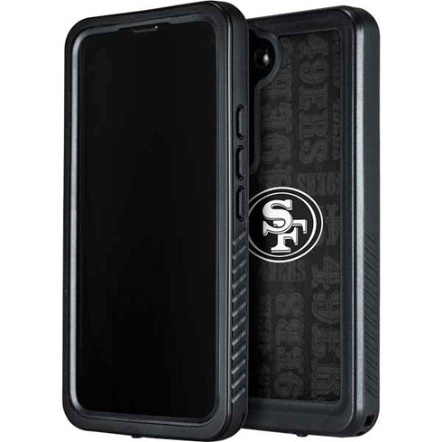 NFL San Franciso 49ers Black & White Galaxy S24 Plus Waterproof Case