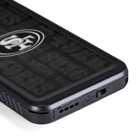 NFL San Franciso 49ers Black & White Galaxy S24 Plus Waterproof Case
