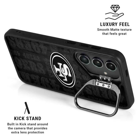 NFL San Franciso 49ers Black & White Galaxy S24 Ultra Kickstand Case