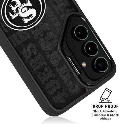 NFL San Franciso 49ers Black & White Galaxy S24 Ultra Kickstand Case