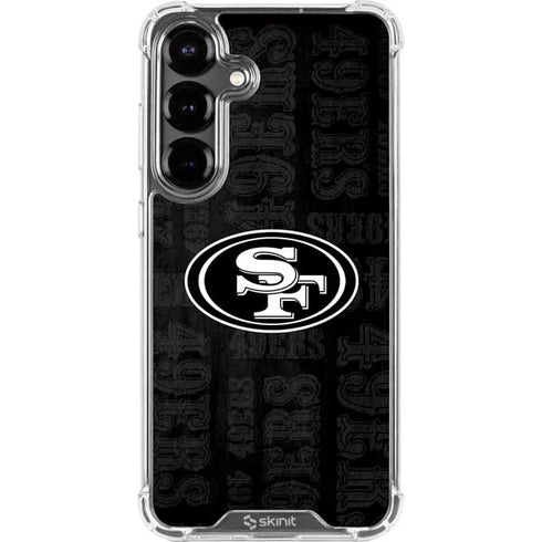 NFL San Franciso 49ers Black & White Galaxy S26 Clear Case