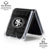 NFL San Franciso 49ers Black & White Galaxy Z Flip6 Clear Case