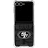 NFL San Franciso 49ers Black & White Galaxy Z Flip7 Clear Case