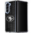 NFL San Franciso 49ers Black & White Galaxy Z Fold5 5G Clear Case