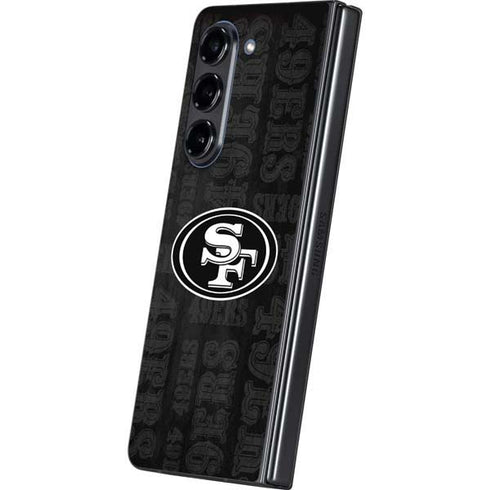 NFL San Franciso 49ers Black & White Galaxy Z Fold5 5G Skin
