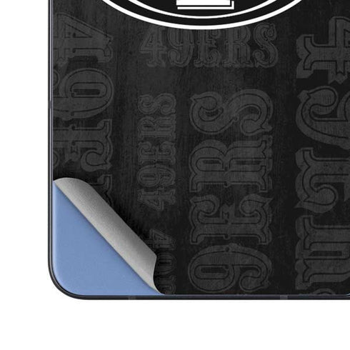 NFL San Franciso 49ers Black & White Galaxy Z Fold5 5G Skin