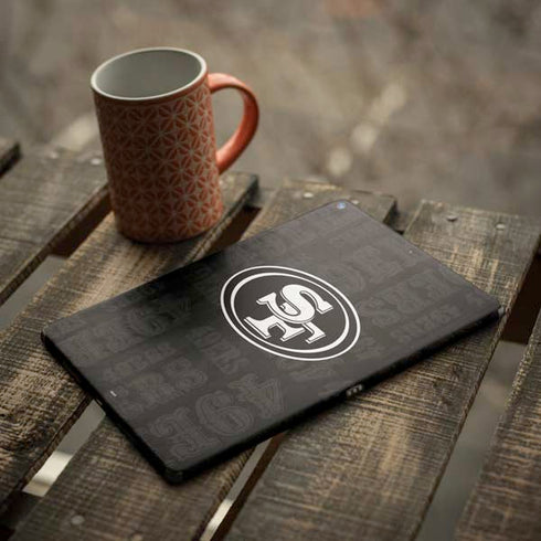 NFL San Franciso 49ers Black & White iPad Skins
