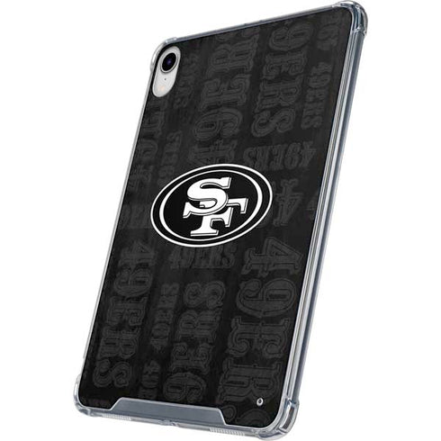 NFL San Franciso 49ers Black & White iPad 11th Gen (2025) Clear Case