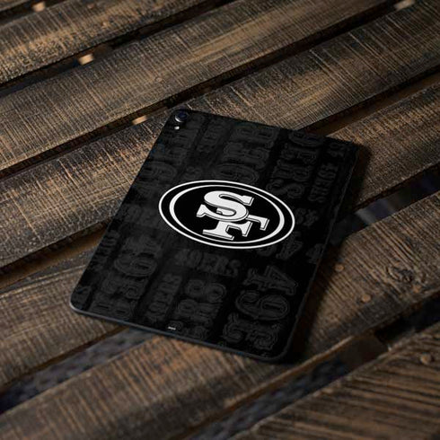 NFL San Franciso 49ers Black & White Apple iPad Pro Skin