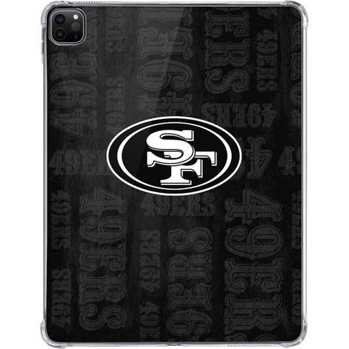 NFL San Franciso 49ers Black & White iPad Pro 11in (2024) Clear Case