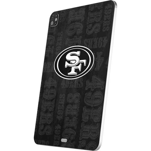 NFL San Franciso 49ers Black & White iPad Pro 13in M4 (2024) Skin
