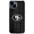 NFL San Franciso 49ers Black & White iPhone 15 Clear Case