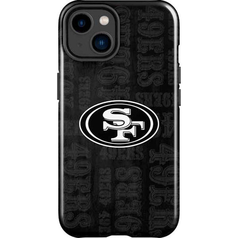 NFL San Franciso 49ers Black & White iPhone 15 Impact Case