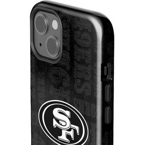 NFL San Franciso 49ers Black & White iPhone 15 Impact Case