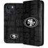 NFL San Franciso 49ers Black & White iPhone 15 Plus Folio Case