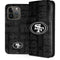 NFL San Franciso 49ers Black & White iPhone 15 Pro Folio Case