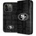 NFL San Franciso 49ers Black & White iPhone 15 Pro Folio Case