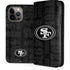 NFL San Franciso 49ers Black & White iPhone 15 Pro Max Folio Case
