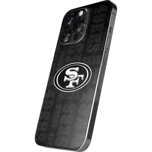 NFL San Franciso 49ers Black & White iPhone 15 Pro Max Skin