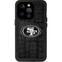 NFL San Franciso 49ers Black & White iPhone 15 Pro Waterproof Case