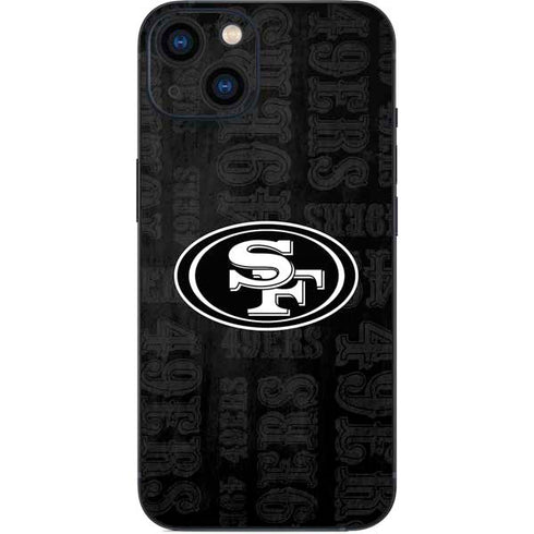 NFL San Franciso 49ers Black & White iPhone 15 Skin
