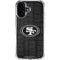 NFL San Franciso 49ers Black & White iPhone 16 Clear Case