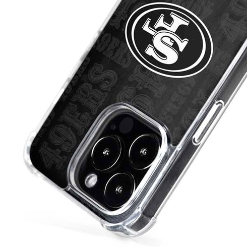 NFL San Franciso 49ers Black & White iPhone 16 Pro MagSafe Case