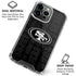NFL San Franciso 49ers Black & White iPhone 16 Pro Max Clear Case