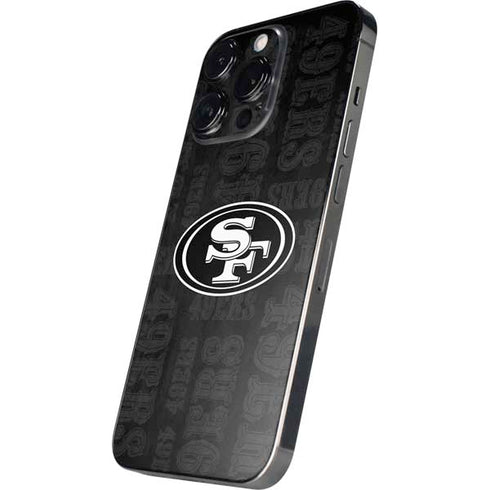 NFL San Franciso 49ers Black & White iPhone 16 Pro Skin
