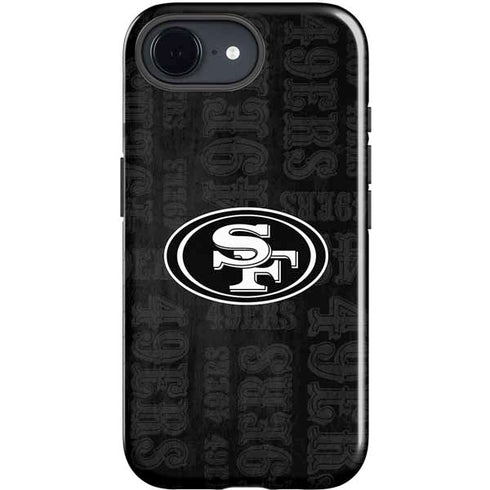NFL San Franciso 49ers Black & White iPhone 16e Impact Case