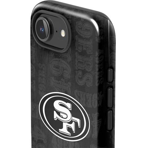 NFL San Franciso 49ers Black & White iPhone 16e Impact Case
