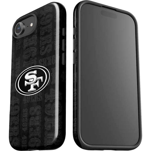 NFL San Franciso 49ers Black & White iPhone 16e Impact Case