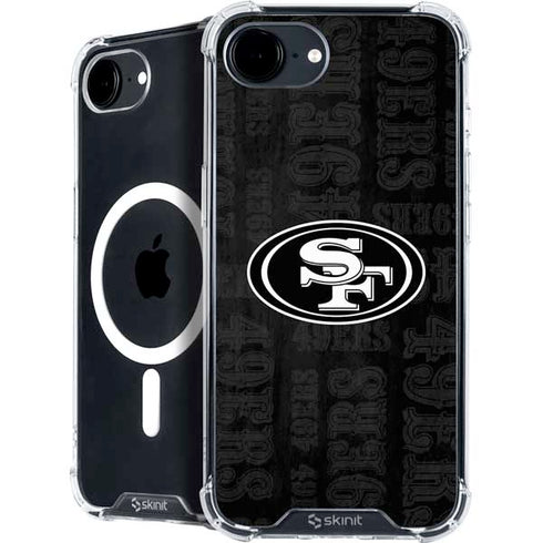 NFL San Franciso 49ers Black & White iPhone 16e MagSafe Case