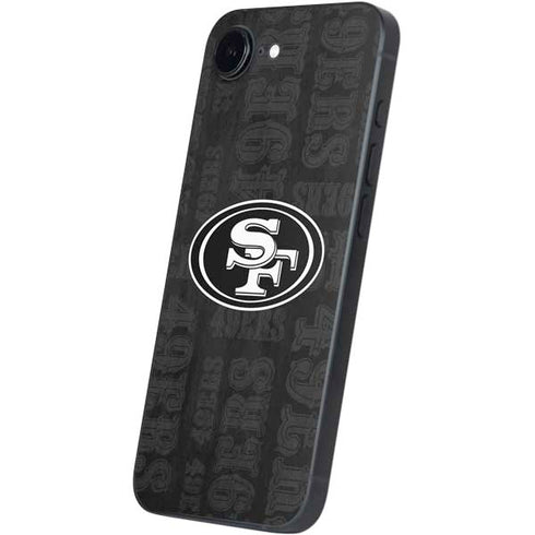 NFL San Franciso 49ers Black & White iPhone 16e Skin
