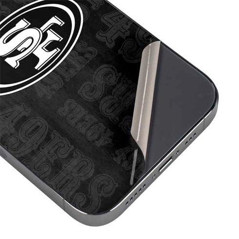 NFL San Franciso 49ers Black & White iPhone 16e Skin