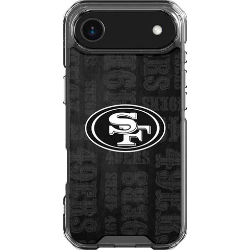 NFL San Franciso 49ers Black & White iPhone 17 Air Clear Case